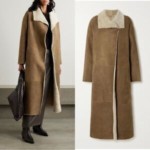NWT NOUR HAMMOUR Asymmetric shearling coat